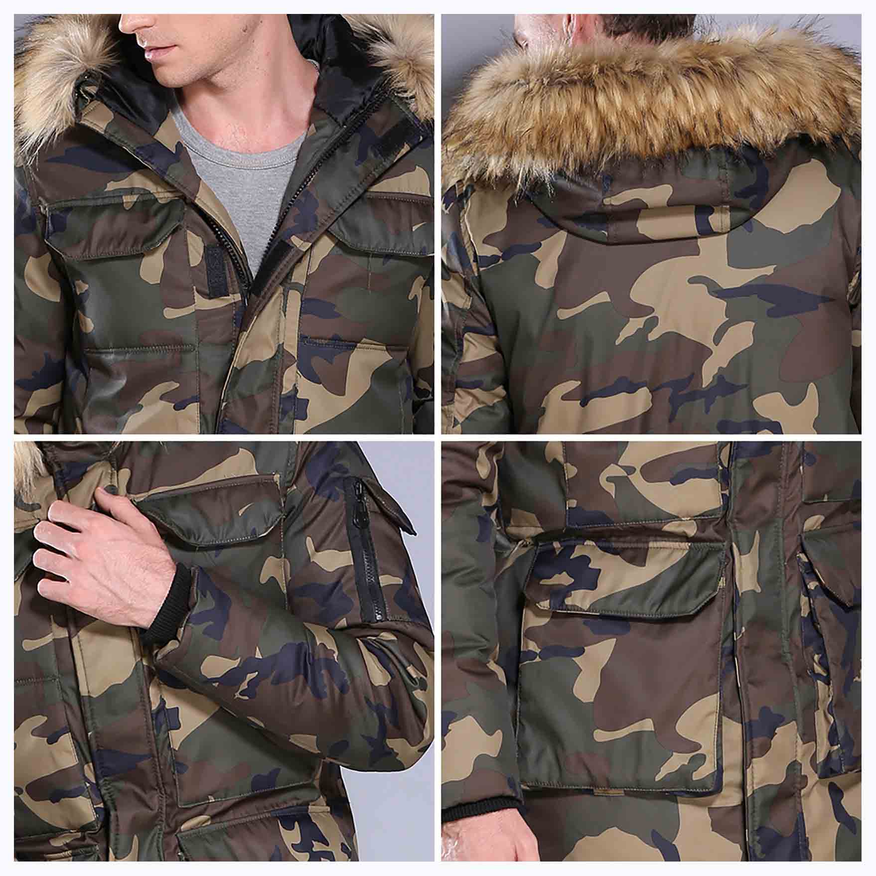 Camouflage down cotton jacket