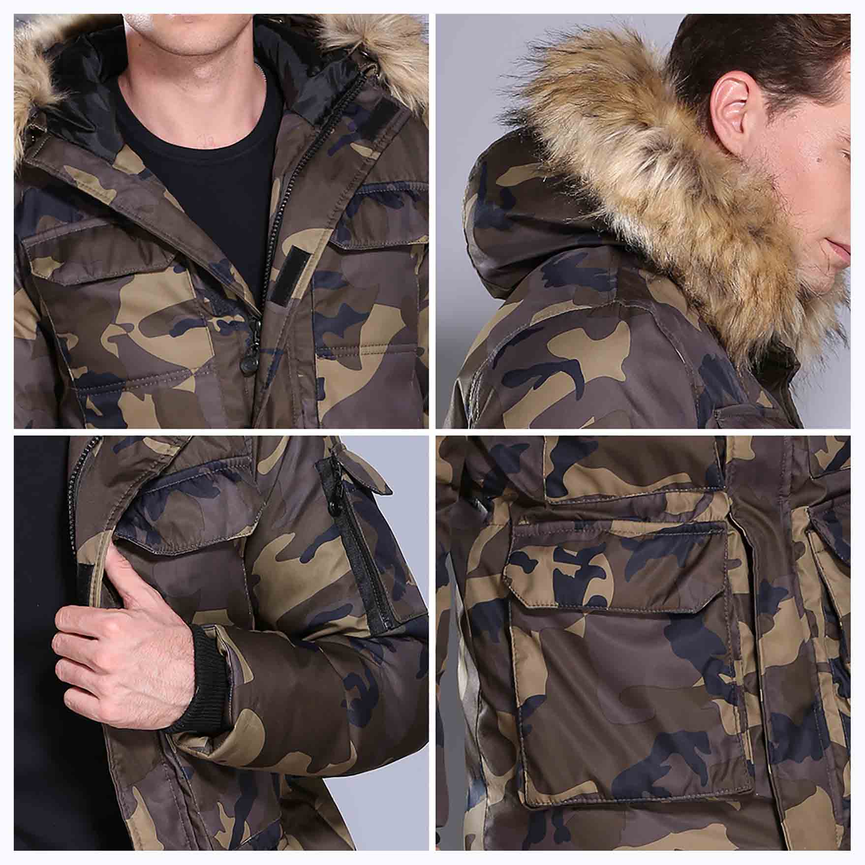 Camouflage down cotton jacket