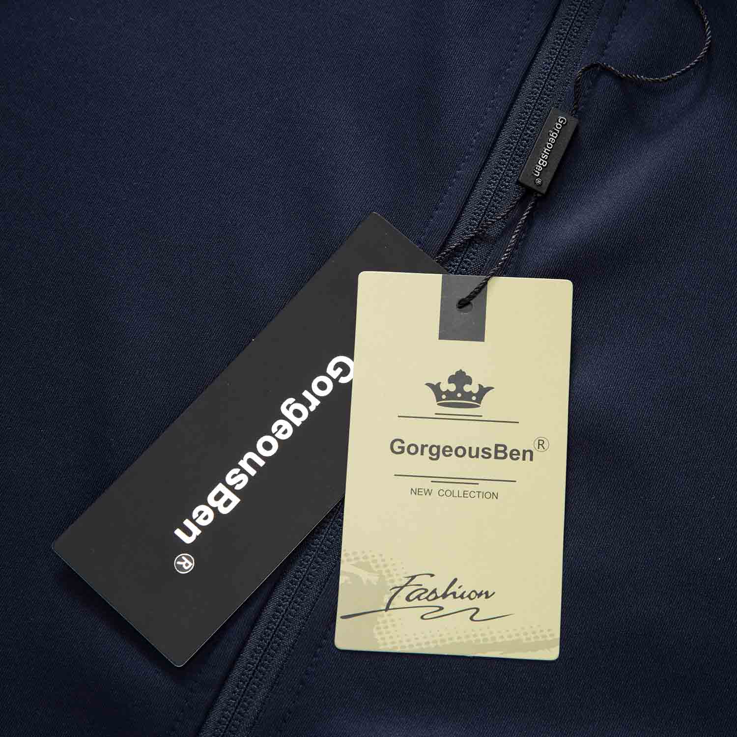 GorgeousBen Navy Sports Jackets Handtags