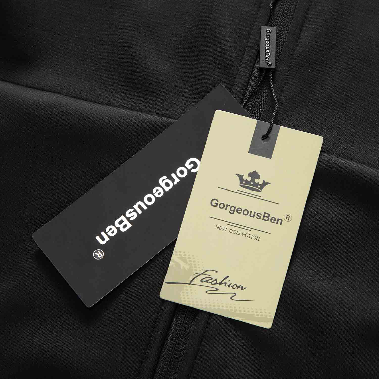 GorgeousBen Black Sports Jackets Handtags